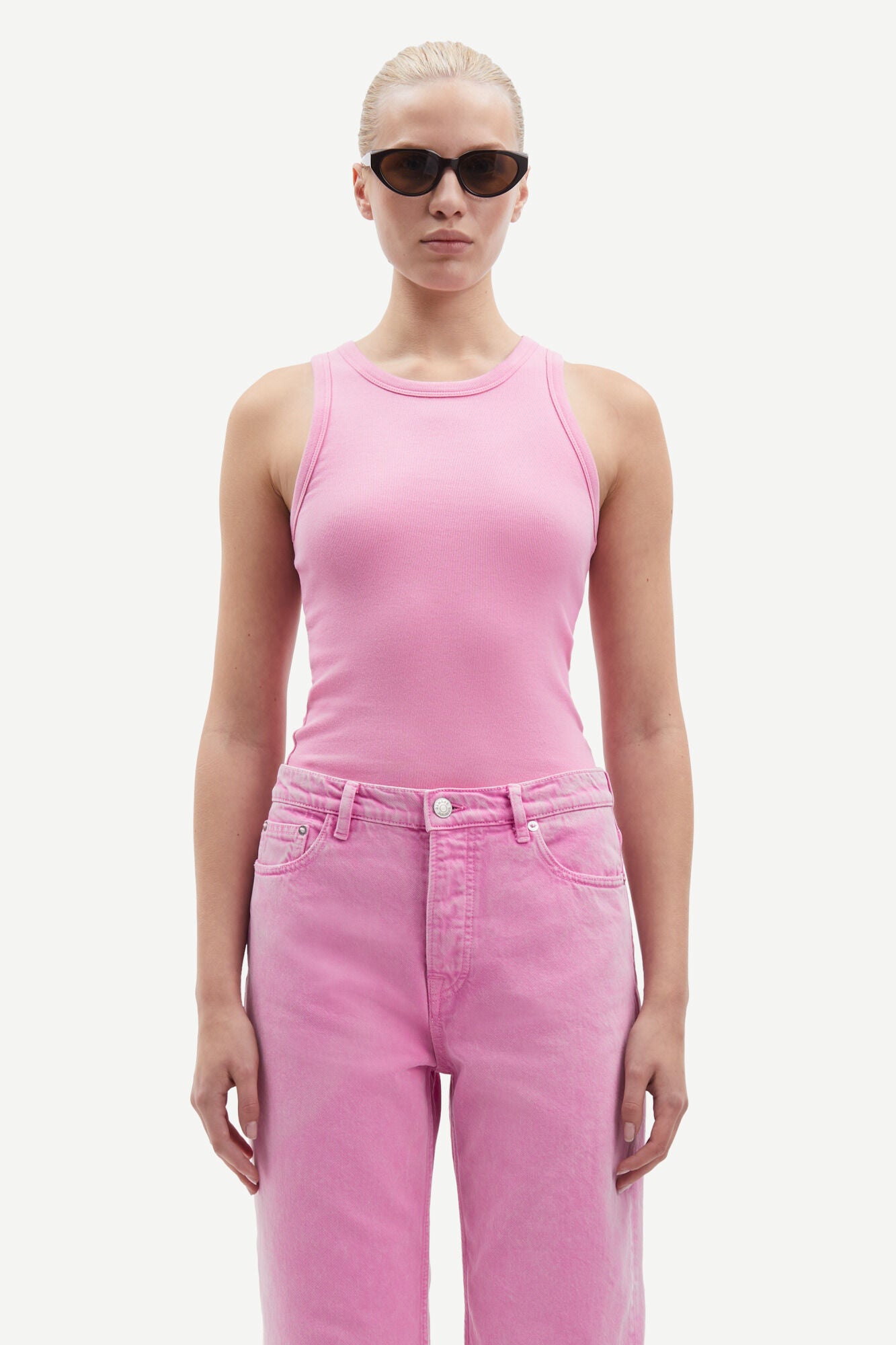 Pink rib vest 