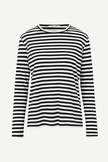 Black long sleeved stripey t shirt