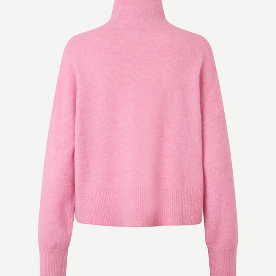 pink turtleneck jumper