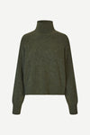 dark green turtle neck jumper