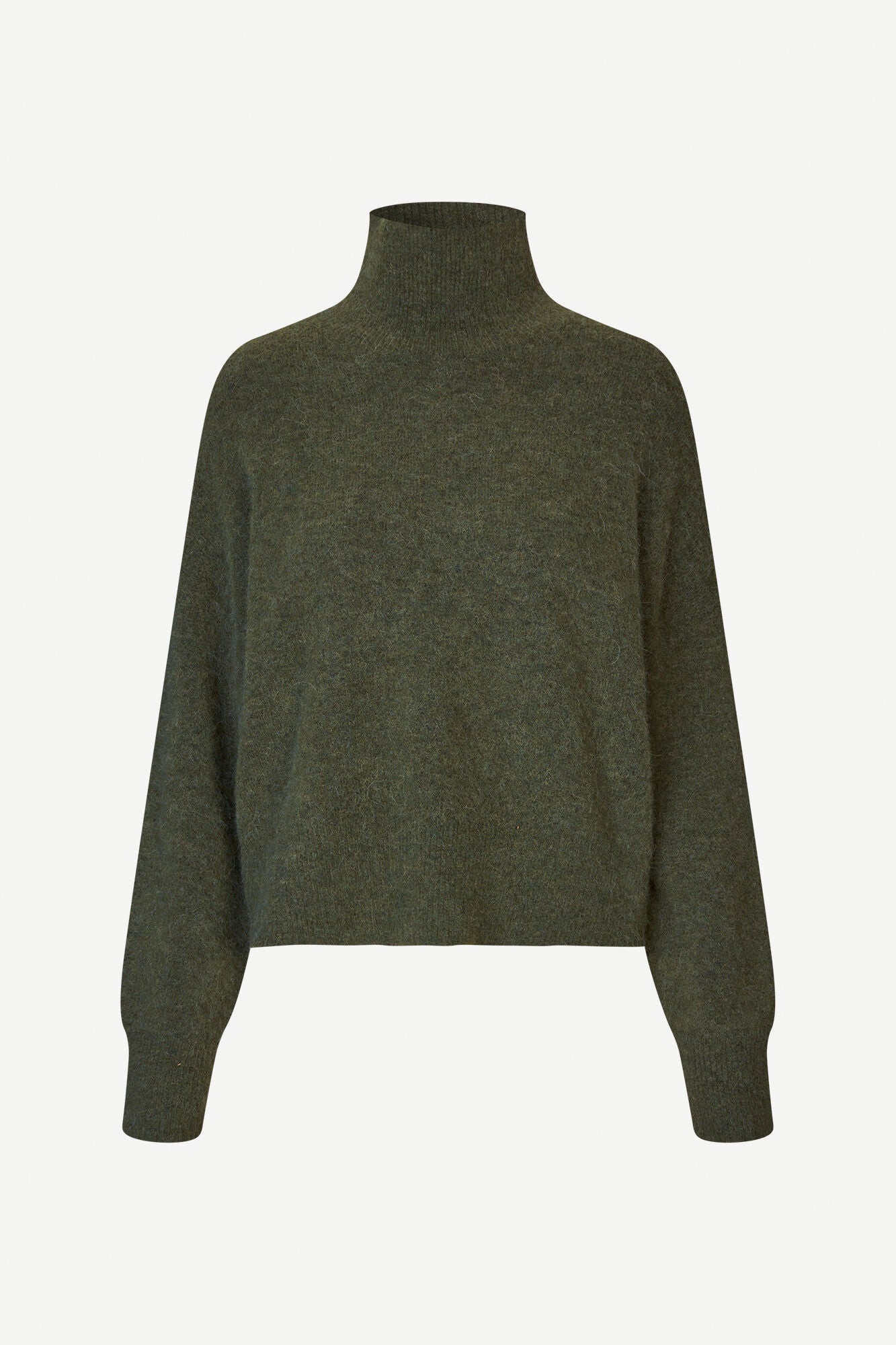 dark green turtle neck jumper