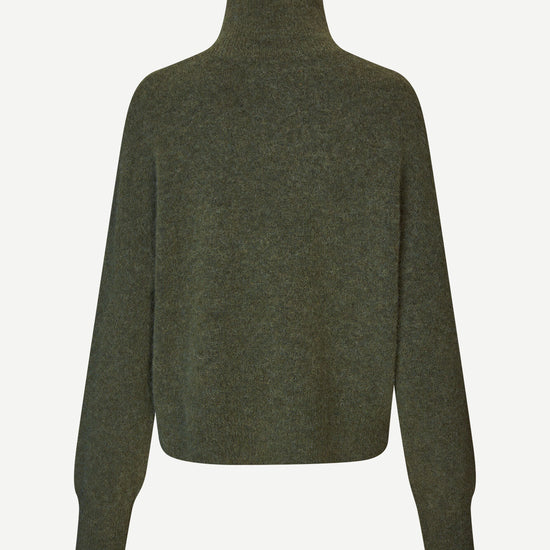 dark green turtle neck jumper