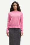 pink o neck jumper model shot