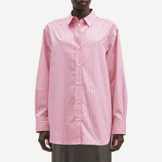 pink stripe oversized shirt 