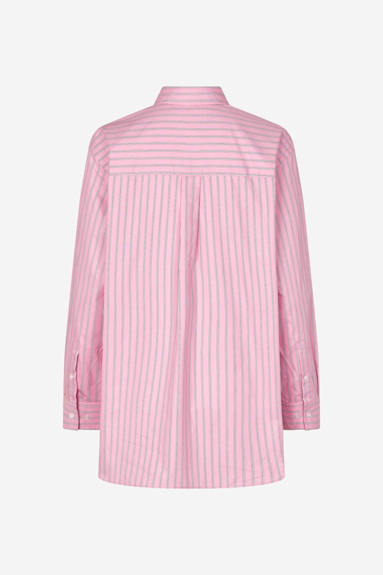 pink stripe oversized shirt  rear view 