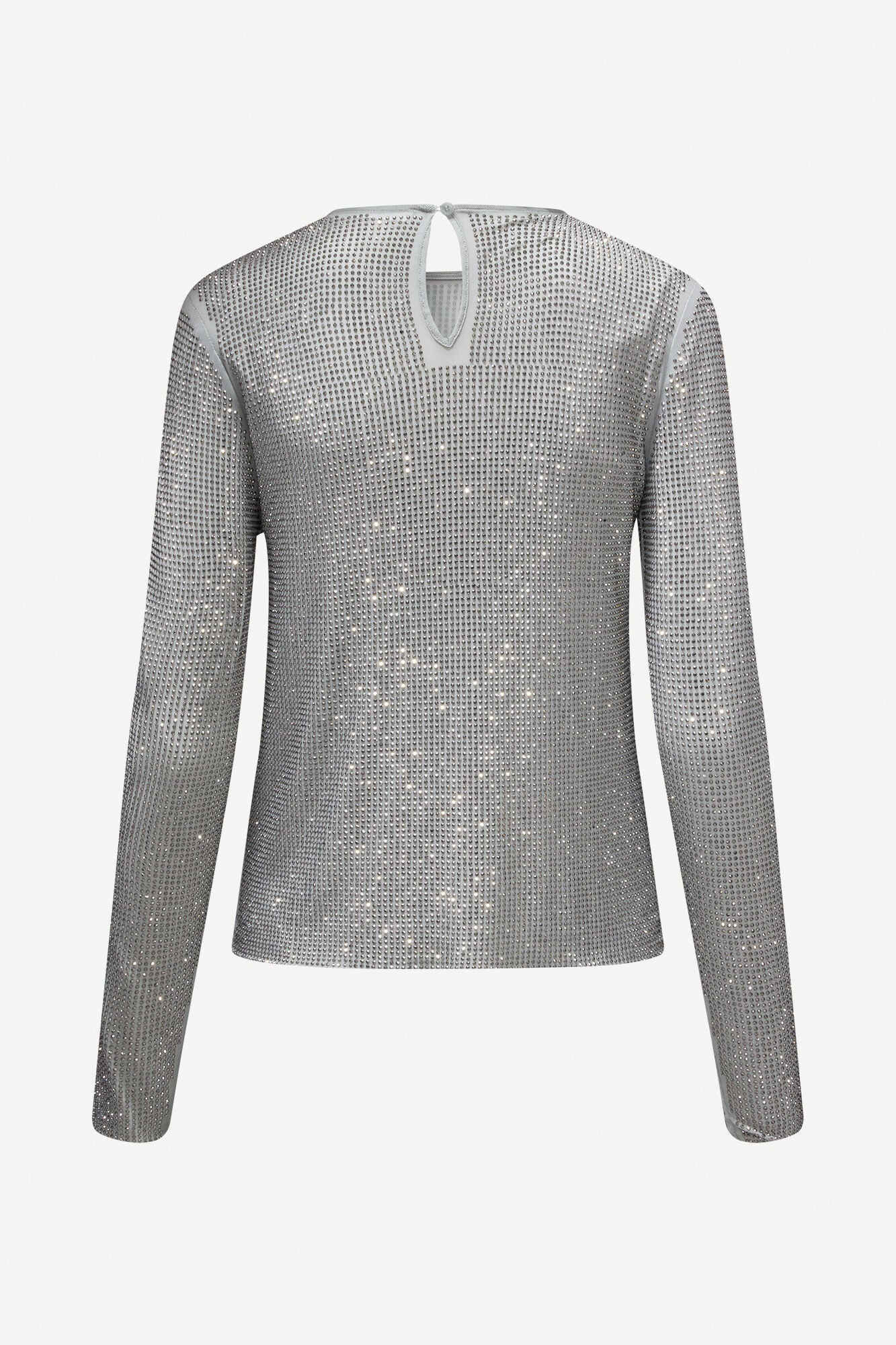 rhinestone top with round neck rear view