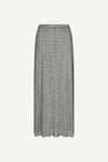 long grey skirt covered in rhinestones  rear view