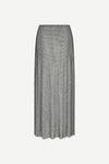 long grey skirt covered in rhinestones 