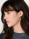 mini hexagon shaped gold hoop earrings from rachel jackson model shot
