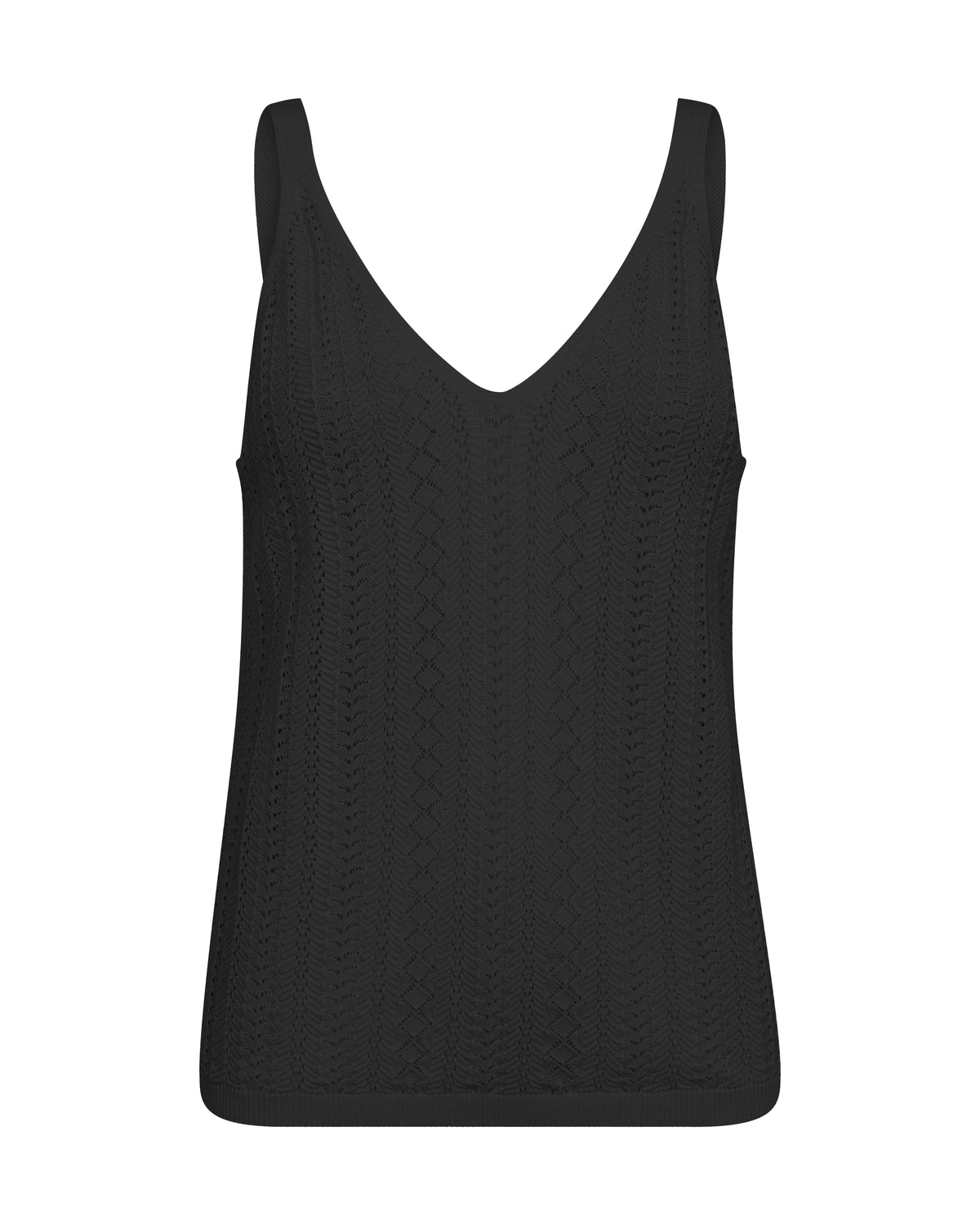 Crochet vest top in black