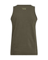 Khaki green vest top with 3 button closure rear view