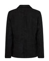 Black single breasted linen blazer