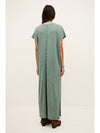 Rear view of green t shirt dress from ba&sh