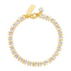 Ridged Tennis Bracelet Gold