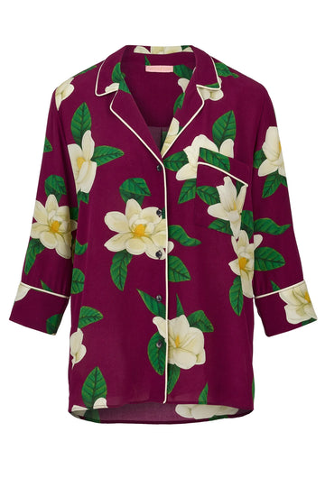 PJ Shirt Burgundy Magnolia