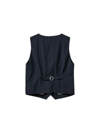 Navy pinstripe waistcoat