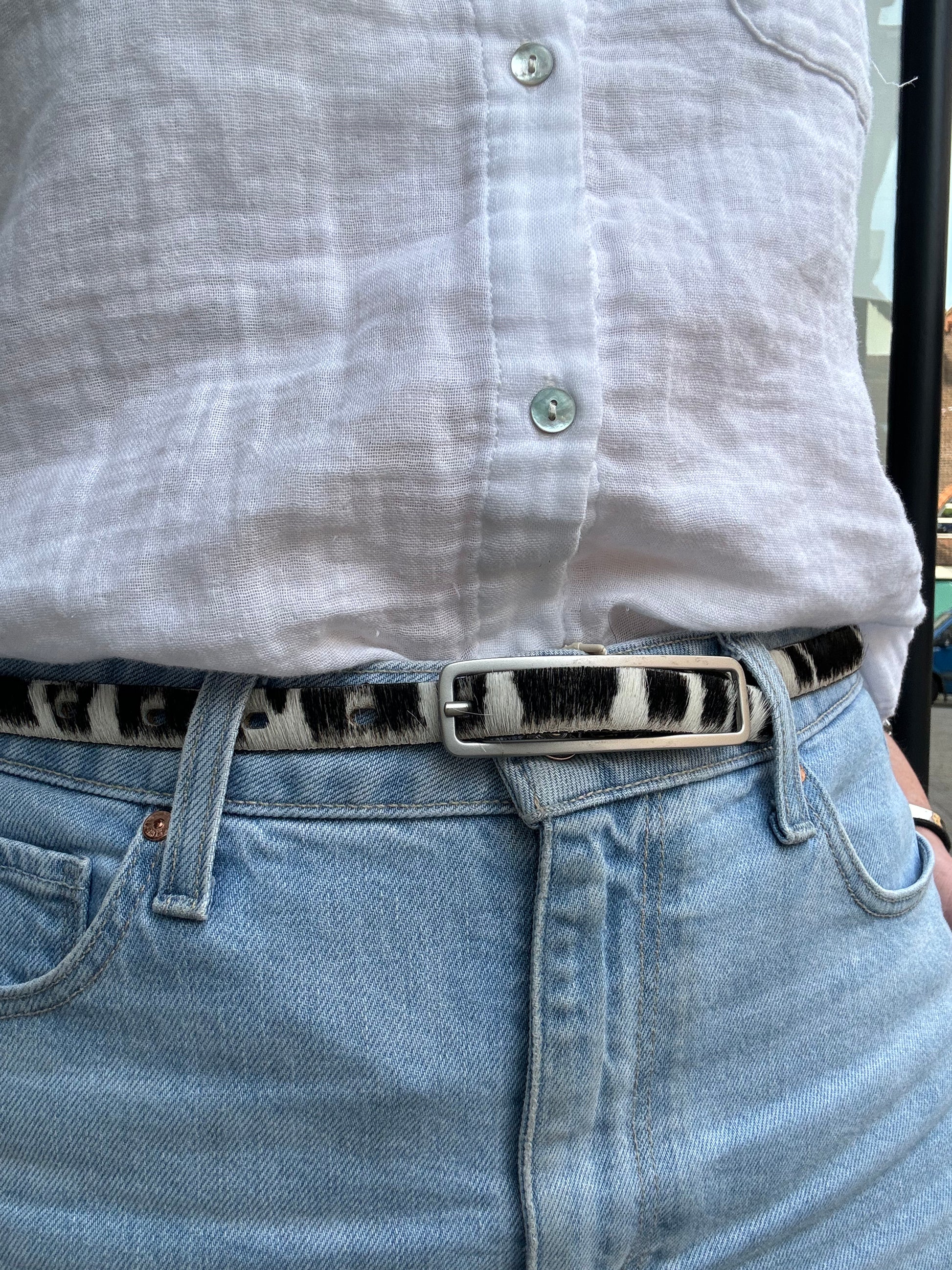 Thin Zebra belt