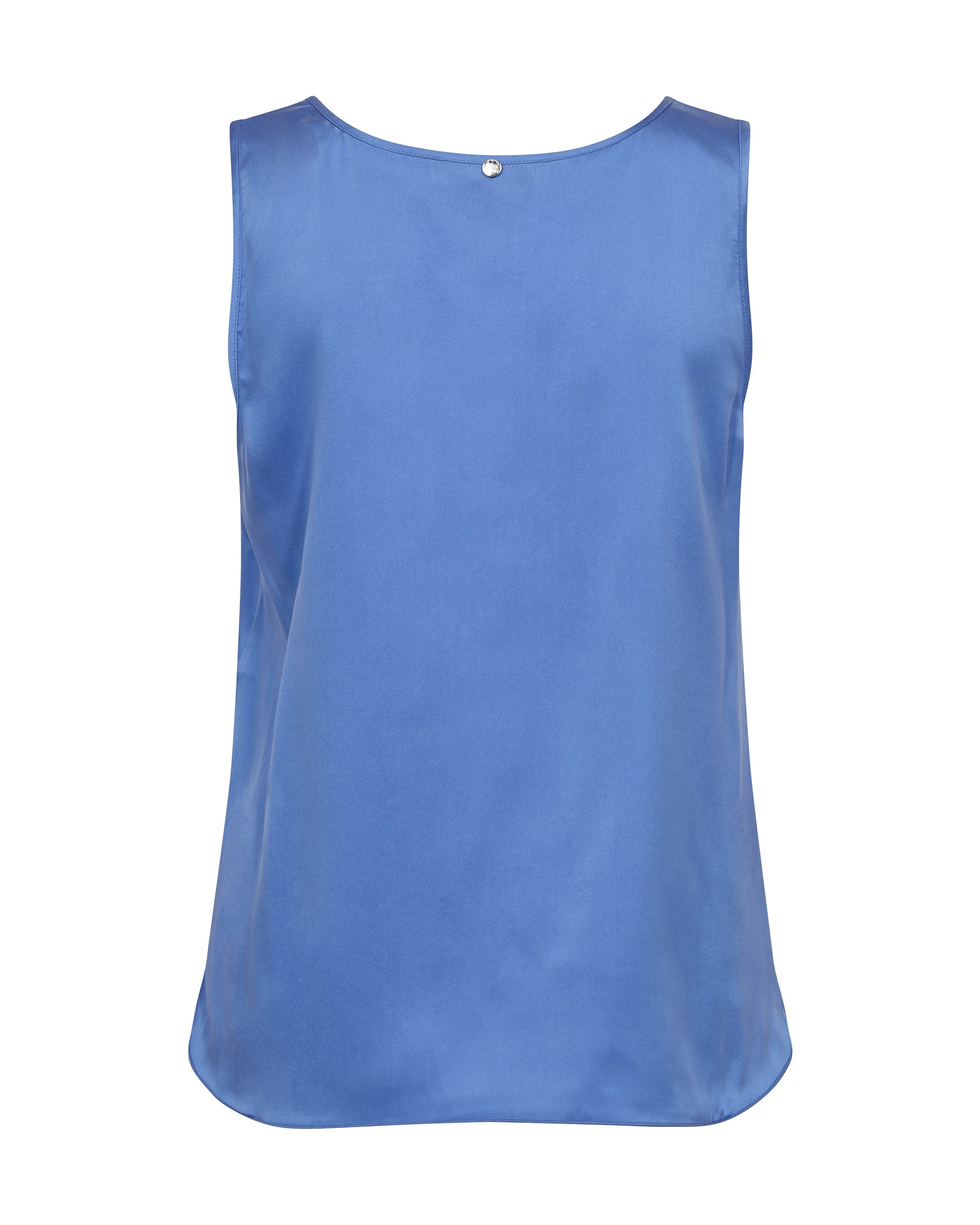 blue v neck silk cami rear