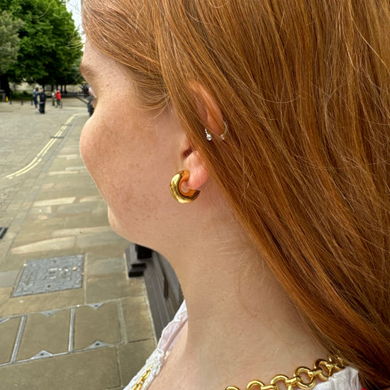 small chunky gold hoops