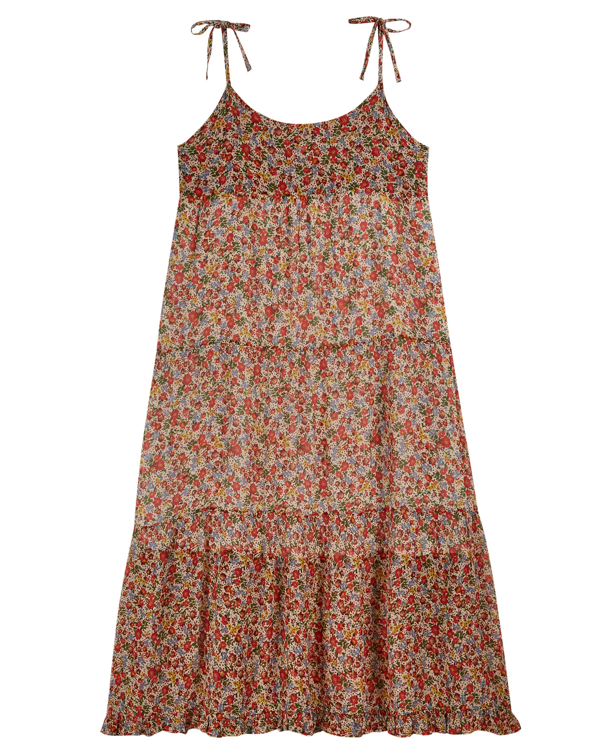 Tiered ditsy floral summer dress
