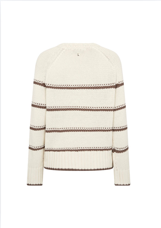 MMRola Bine Stripe Crewneck Knit Coffee