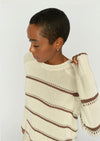 MMRola Bine Stripe Crewneck Knit Coffee