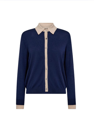 MMRelena Flip Knit Cardigan Salute Navy