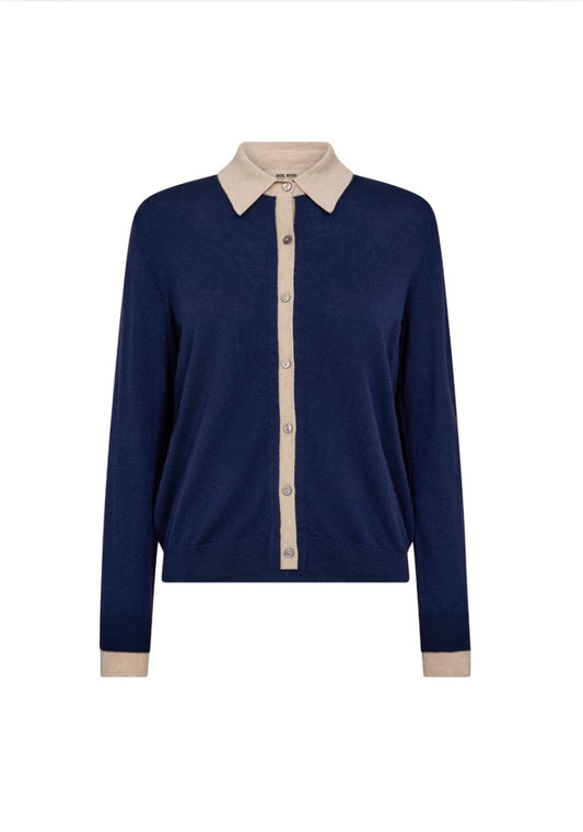 MMRelena Flip Knit Cardigan Salute Navy