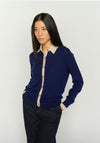 MMRelena Flip Knit Cardigan Salute Navy