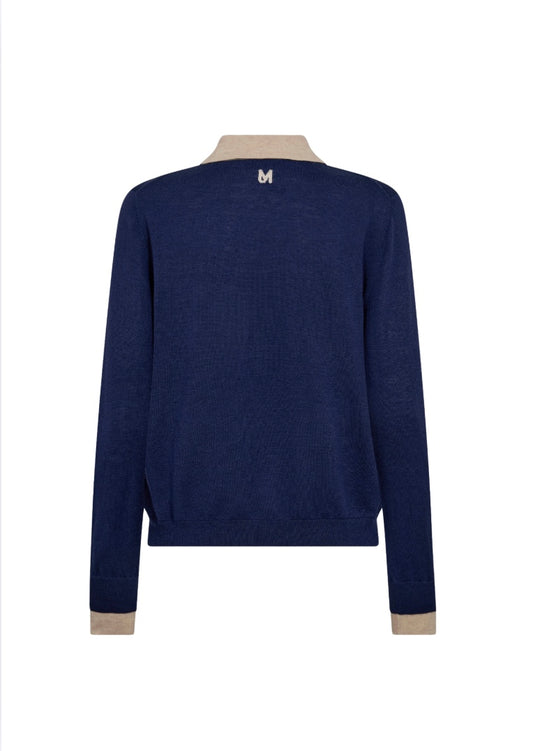 MMRelena Flip Knit Cardigan Salute Navy