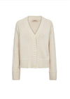 Beige cardigan on a white background