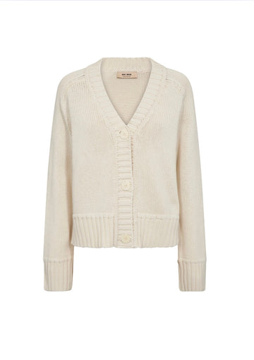 Beige cardigan on a white background