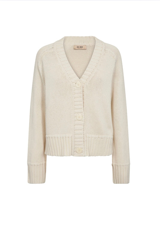 Beige cardigan on a white background