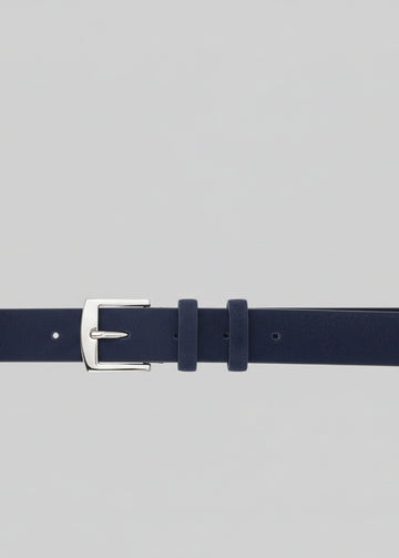 Holly Suede Belt Navy
