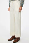 Scacco Trousers White Pinstripe