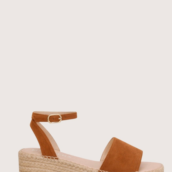 tan suede espadrille