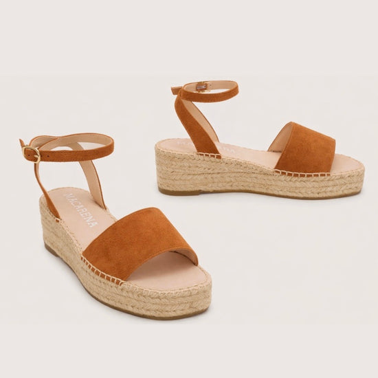 tan suede espadrille