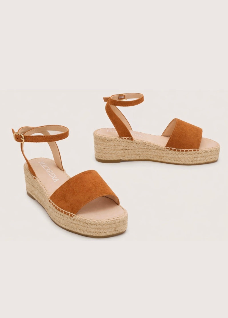 tan suede espadrille