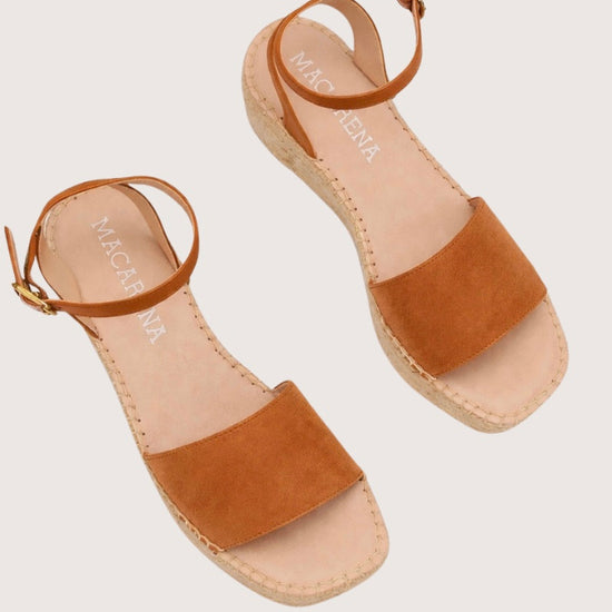 tan suede espadrille