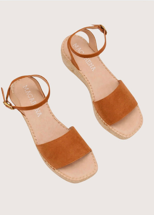 tan suede espadrille