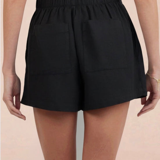 Black  pleated shorts
