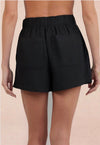 Black  pleated shorts