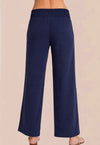 Smocked Waist Trousers Midnight Surf