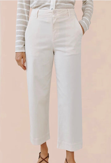 Saige Wide Trousers Lime Stone