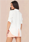 Split Back Shirt White