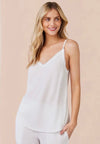 white frayed edge camisole 