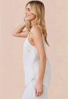 white frayed edge camisole 