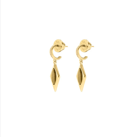 drop earrings with tigers eye stone