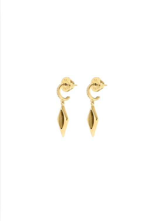 drop earrings with tigers eye stone