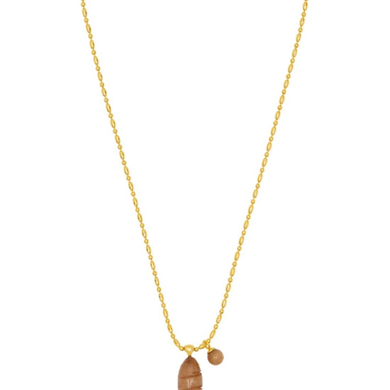 smokey quartz happy fish pendant necklace 